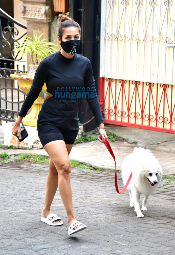 photos malaika arora spotted with her pet for morning walk 1 3