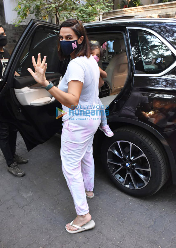 photos neha dhupia spotted with her daughter in bandra 4