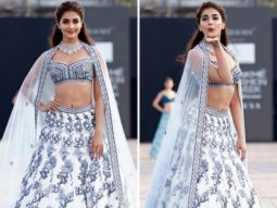 Pooja Hegde looks elegant and elusive in glitzy lehenga by Varun Chakkilam at Lakme Fashion Week 2021