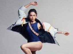 Rakul Preet Singh flaunts her fit figure in blue bodysuit and puffer jacket on the cover of Elle India