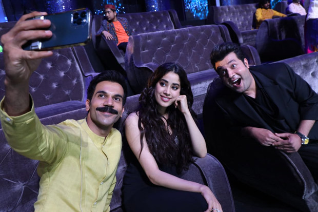 Janhvi Kapoor, Rajkummar Rao, Varun Sharma promote Roohi on the sets of Indian Idol 12