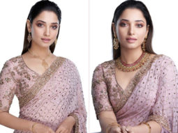 Tamannaah Bhatia is sheer elegance in pink chiffon saree worth Rs. 1.3 lakhs