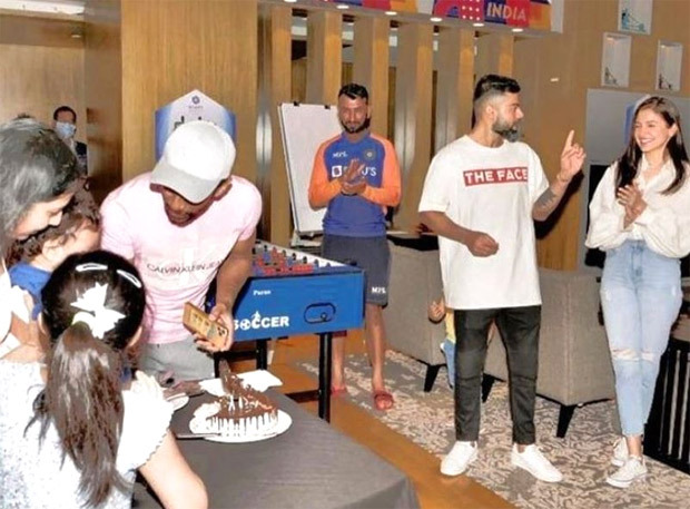 Anushka Sharma and Virat Kohli twin in white as they attend a birthday party in Ahmedabad