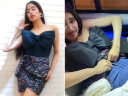 Janhvi Kapoor struggles to change her outfit in her car as she transitions from a glamorous look to a casual look