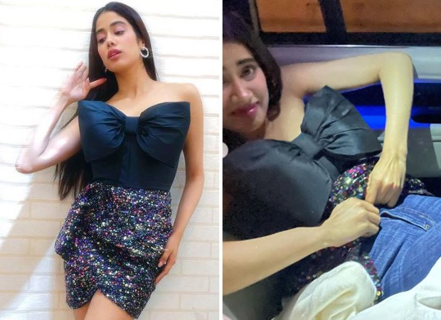 Janhvi Kapoor struggles to change her outfit in her car as she transitions from a glamorous look to a casual look
