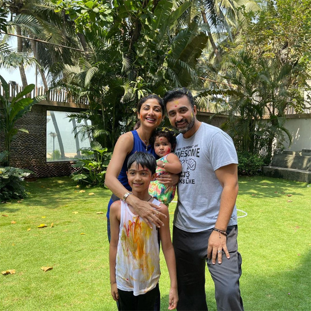 Shilpa Shetty shares family pictures from Holi celebration as baby Samisha steals the show 