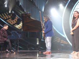 A.R. Rahman plays piano during Shanmukhapriya’s performance on Indian Idol Season 12