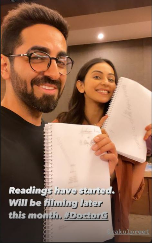 Ayushmann Khurrana and Rakul Preet Singh start reading sessions for Doctor G