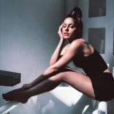 Alaya F sizzles in black halter top and cycling shorts in golden hour pictures