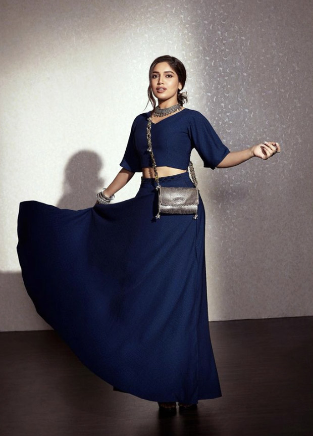 Bhumi Pednekar is feeling supremely flirty and happy in affordable blue co-ord set worth Rs. 4299