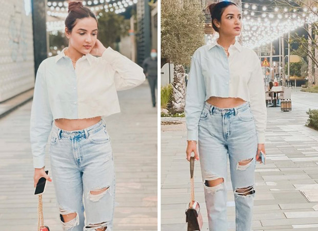 Jasmin Bhasin steps out in crop top and distressed denims on the streets of Dubai 