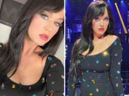 Katy Perry dazzles like a diamond in Dolce & Gabbana classic black dress with gemstones for American Idol