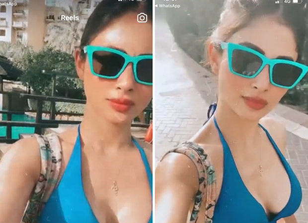 Mouni Roy sizzles in summer heat in blue bikini, watch video
