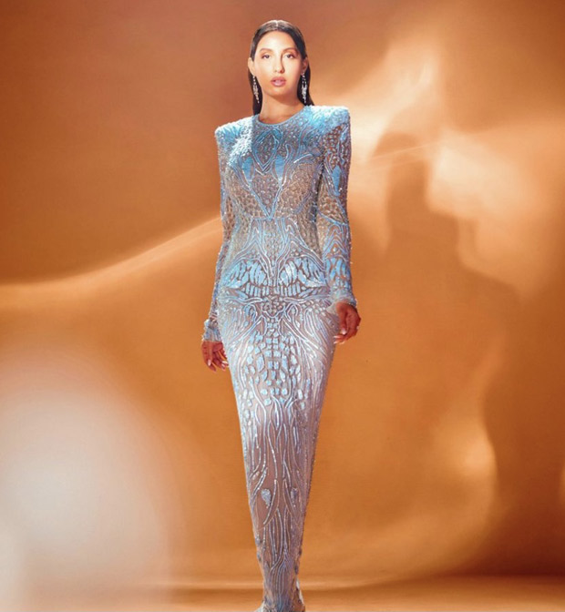 Nora Fatehi is a sight to behold in Naeem Khan sparkly bodycon gown