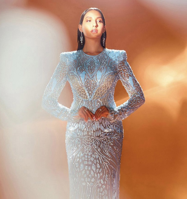 Nora Fatehi is a sight to behold in Naeem Khan sparkly bodycon gown