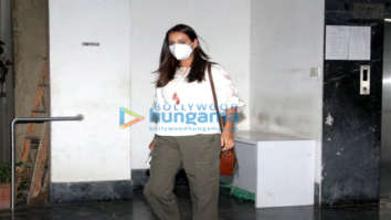 Photos: Dia Mirza spotted outside a salon in Bandra