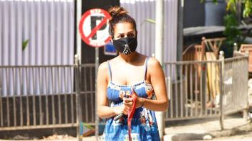 Photos: Malaika Arora spotted with her pet for morning walk