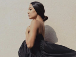 Pregnant Lisa Haydon sets maternity fashion goals in black mini tent dress