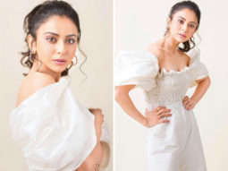 Rakul Preet Singh sets the summer vibe in white off-shoulder jumpsuit