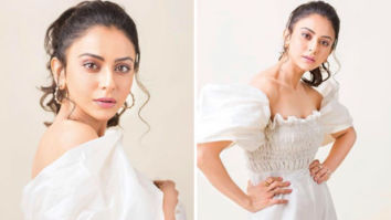 Rakul Preet Singh sets the summer vibe in white off-shoulder jumpsuit