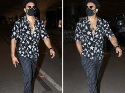 Ranveer Singh gives major style inspiration in floral black shirt, striped trousers and a beret