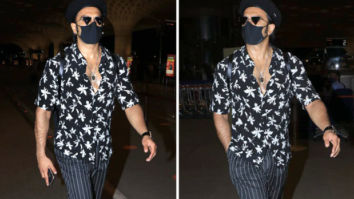 Ranveer Singh gives major style inspiration in floral black shirt, striped trousers and a beret