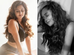 Rashami Desai poses sensually in black lacy bralette and shorts