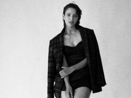 Triptii Dimri sets the internet on fire in satin mini dress and jacket in monochrome shoot