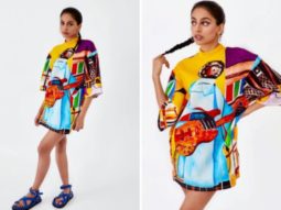 Banita Sandhu dons vibrant printed shirt dress worth Rs. 30,000; follows with latest flip flop trend