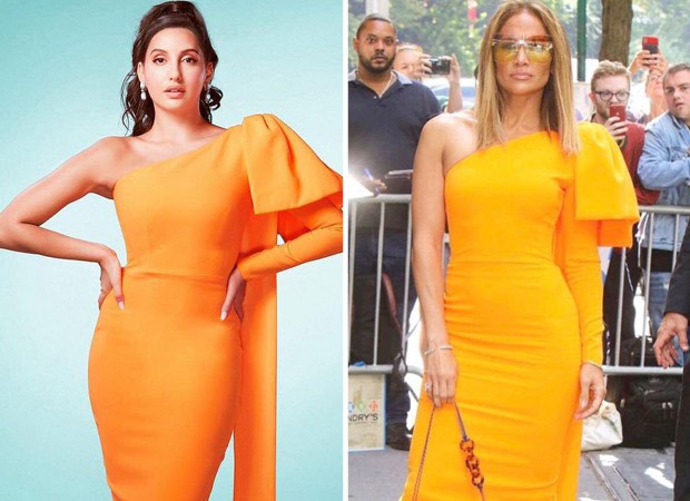 FASHION FACE-OFF Nora Fatehi or Jennifer Lopez – who looked breathtaking in Alexa Perry one-shoulder midi bodycon