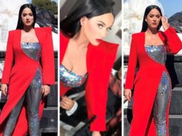 Katy Perry brings red hot drama to American Idol finale, dons red dress with silver sequin leggings