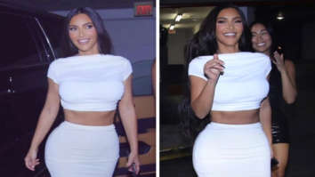 Kim Kardashian keeps it chic in backless white crop top and mini skirt in Miami