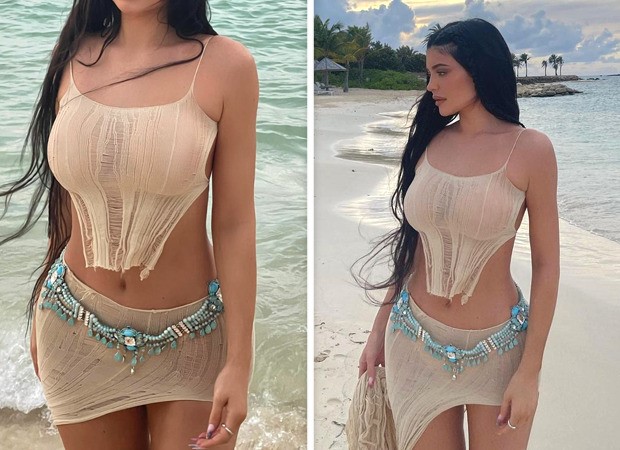 carril Comerciante Analítico Kylie Jenner flaunts her curves in nude crop top and mini skirt in sexy new  pictures on Miami beach : Bollywood News - Bollywood Hungama
