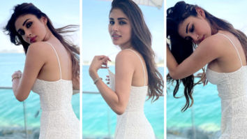 Mouni Roy looks pristine in summery strappy white midi dress