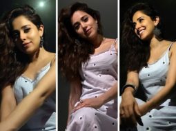 Nushrratt Bharucha dons lavender slip kurta and palazzo to enjoy Lunar eclipse