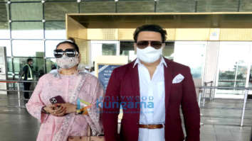 Photos: Govinda and wife Sunita Ahuja snapped at the airport