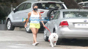 Photos: Malaika Arora spotted with her pet for morning walk