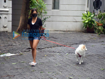 Photos: Malaika Arora spotted with her pet on a morning walk
