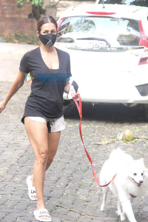 photos malaika arora spotted with her pet on a morning walk 2 2