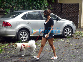 Photos: Malaika Arora spotted with her pet on a morning walk