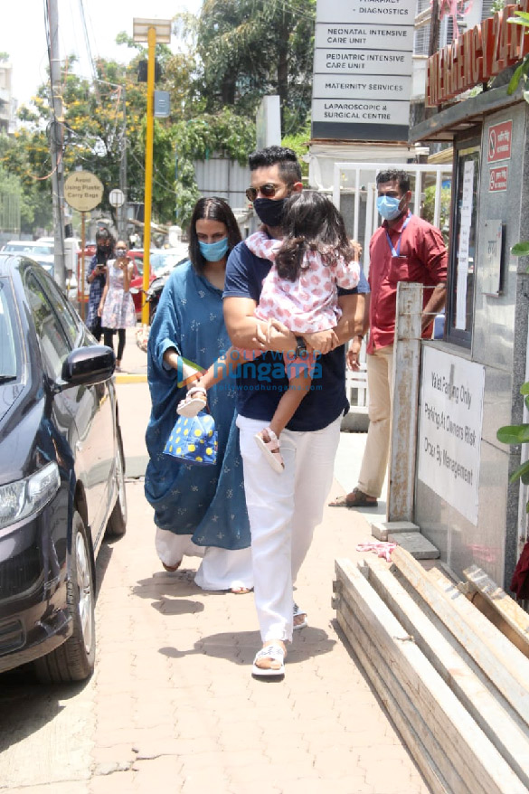 photos neha dhupia and angad bedi snapped at surya hospital in santacruz 2