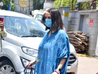 Photos: Neha Dhupia and Angad Bedi snapped at Surya Hospital in Santacruz