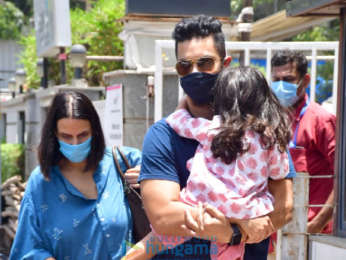 Photos: Neha Dhupia and Angad Bedi snapped at Surya Hospital in Santacruz