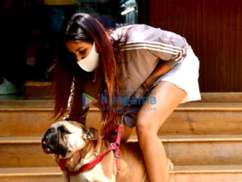 Photos: Sonnalli Seygall snapped at a clinic with her pet in Khar