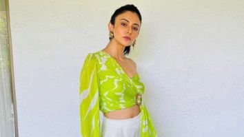 Rakul Preet Singh’s one-shoulder crop top and flared white pants are comfy summer outfit