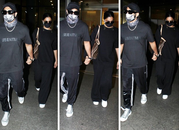 Ranveer Singh and Deepika Padukone twin as they return to Mumbai; their airport looks drips of moolah and luxury