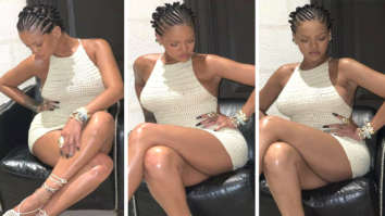 Rihanna debuts new hairstyle; flaunts her long legs in mini white crochet dress