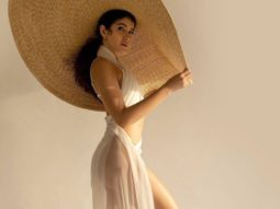 Shanaya Kapoor is an absolute smokestorm in thigh-high slit sheer white dress and a huge straw hat