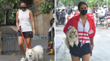 Spotted – Malaika Arora and Neha Sharma with their pet dogs in Bandra