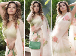 Tina Datta makes us ditch summer outfits for floral organza saree